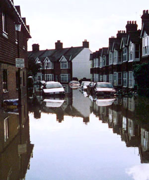 Flooded street